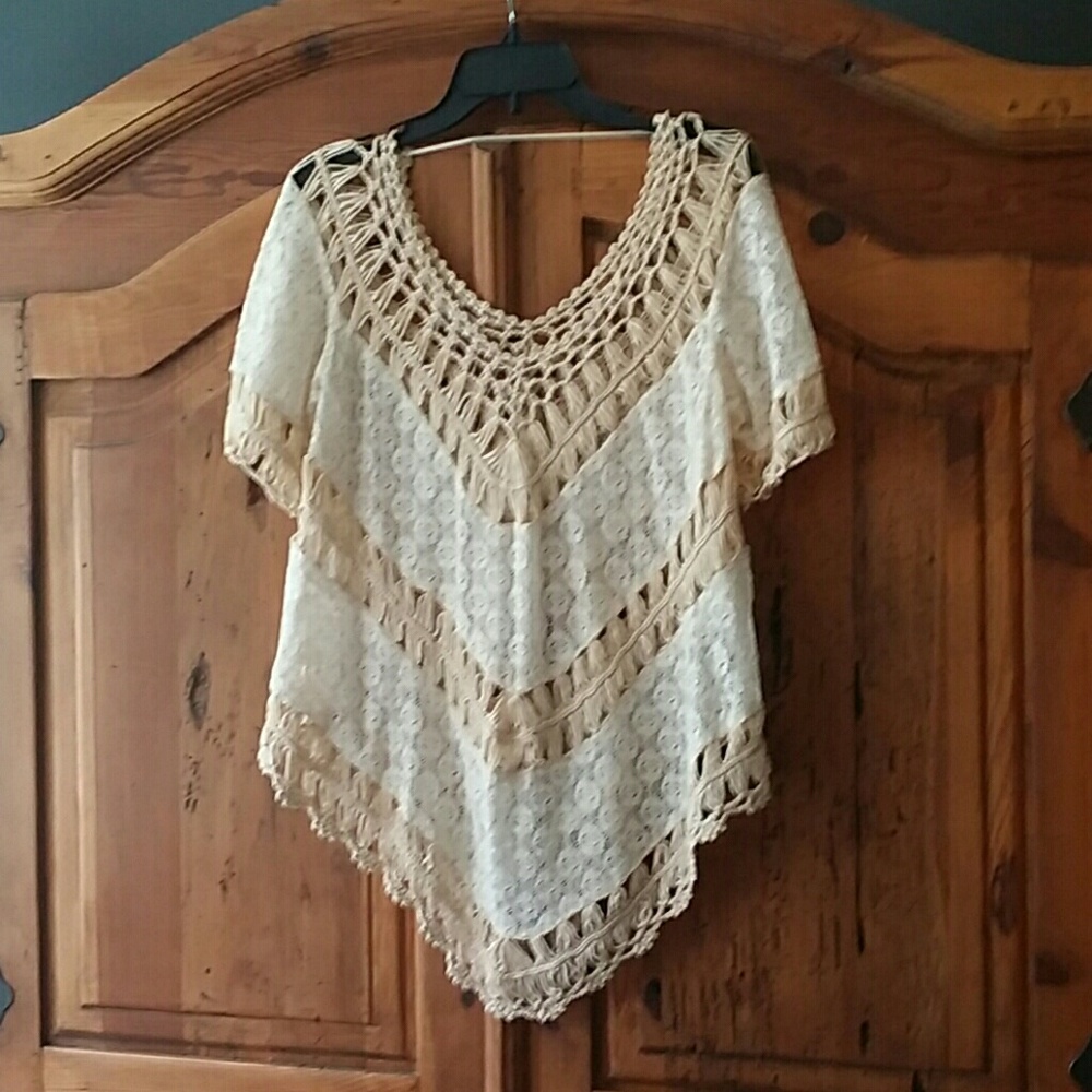 Lace boho shirt
